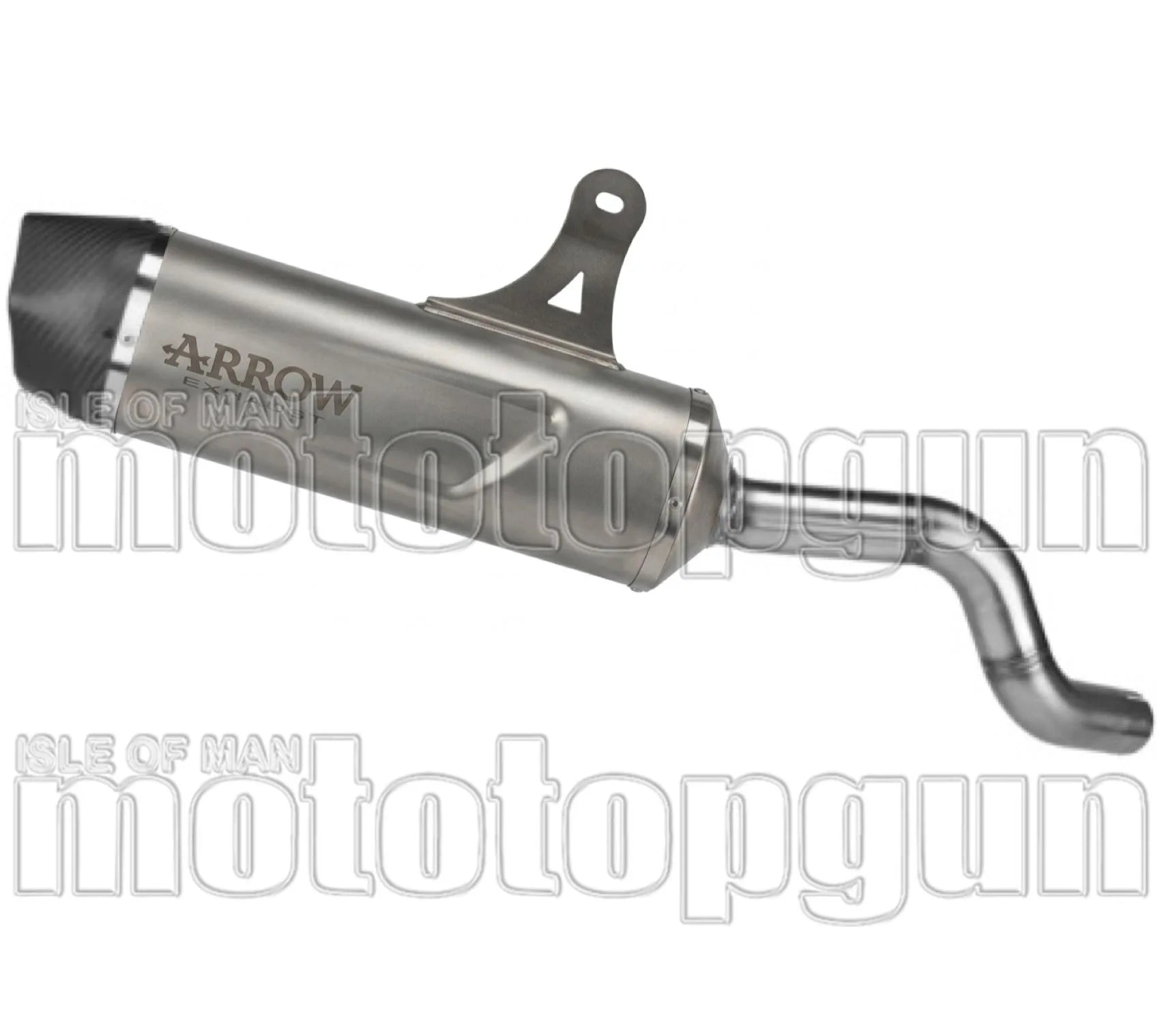 Terminale Di Scarico Con Omologazione Suono Indy-Race Evo Titanio Fondello Carby - Arrow Special Parts Compatibile Con Cfmoto 700 Mt Adventure (2025-2026)