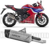 Terminale Di Scarico Con Omologazione Suono Indy-Race Evo Titanio Carbonio - Arrow Special Parts Compatibile Con Honda Cbr 500 R (2024-2026)