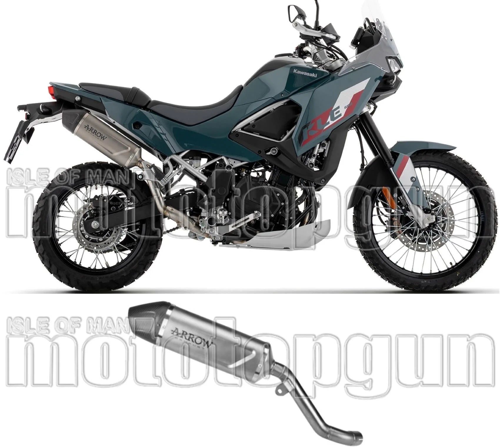 Terminale Di Scarico Senza Omologazione Suono Indy-Race Evo Titanio Fondello Carby - Arrow Special Parts Compatibile Con Kawasaki Kle 500 (2026)