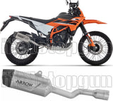 Terminale Di Scarico Con Omologazione Suono Indy-Race Evo Titanio Fondello Carby - Arrow Special Parts Compatibile Con Ktm 125 Enduro R (2025-2026)