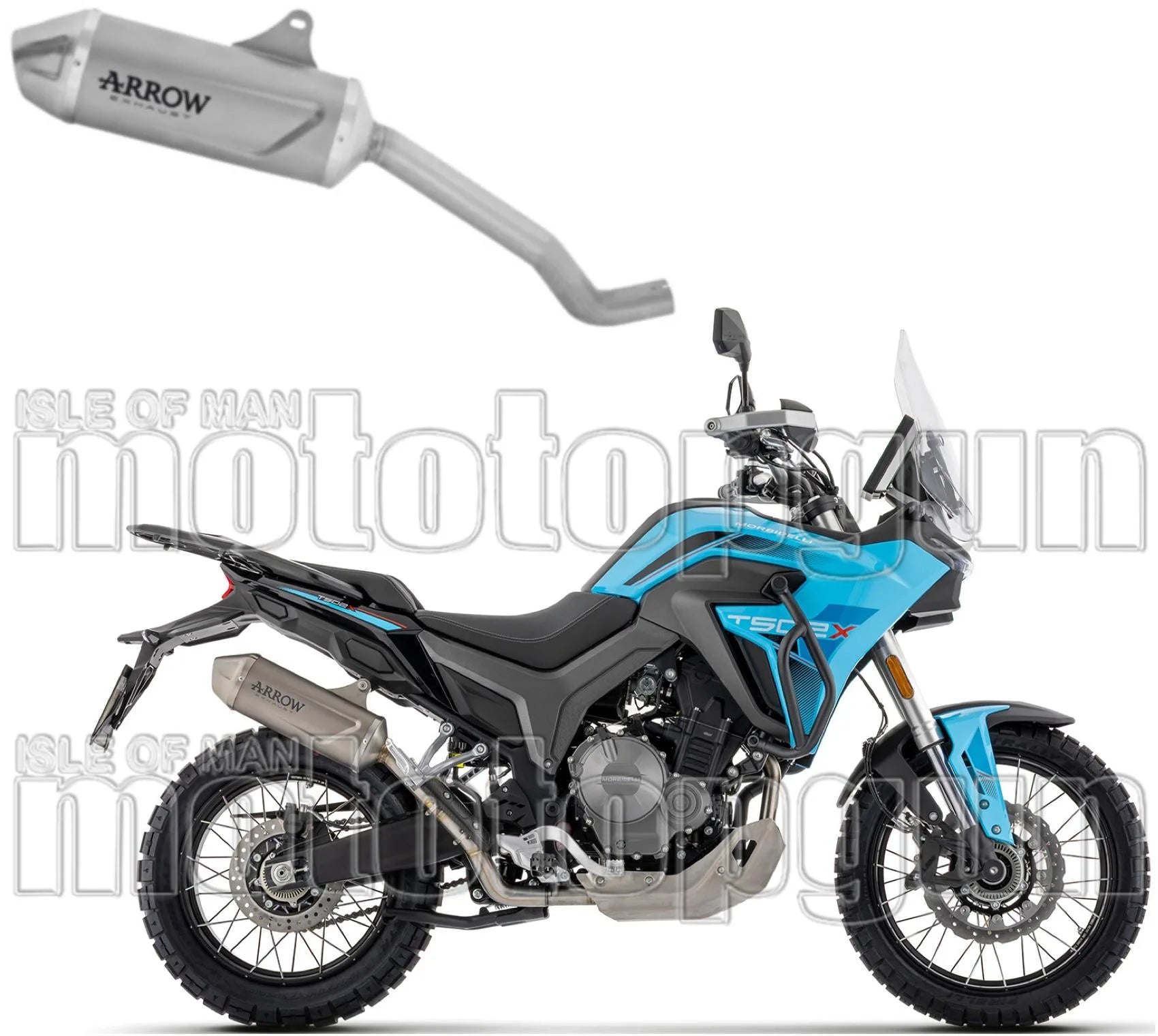 Terminale Di Scarico Con Omologazione Suono Indy Race Evo Titanio Fondello Inox - Arrow Special Parts Compatibile Con Morbidelli T502X (2026)