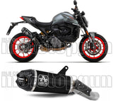 Terminale Di Scarico Con Omologazione Suono Indy-Race Alluminio Nero Titanio - Arrow Special Parts Compatibile Con Ducati Monster 937 + (2021-2024)