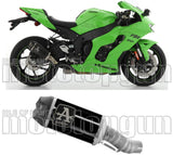 Terminale Di Scarico Non Catalizzato E Con Omologazione Suono Indy-Race Alluminio Nero Carbonio - Arrow Special Parts Compatibile Con Kawasaki Zx 10Rr (2021-2024)
