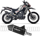 Terminale Di Scarico Con Omologazione Suono Indy-Race Alluminio Nero Fondello Carby - Arrow Special Parts Compatibile Con Moto Morini Allthrike 450 (2025-2026)
