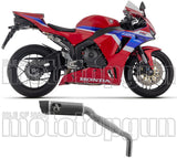 Terminale Di Scarico Con Omologazione Suono Indy-Race Alluminio Nero Carbonio - Arrow Special Parts Compatibile Con Honda Cbr 600 Rr (2024-2026)