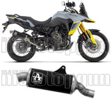 Terminale Di Scarico Con Omologazione Suono Indy-Race Alluminio Nero Fondello Inox - Arrow Special Parts Compatibile Con Suzuki V-Strom 800 De (2025-2026)