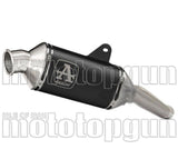 Exhaust Tip With Noise Certification Indy-Race Black Aluminium Stainless Steel - Arrow Special Parts Compatible With Moto Morini X-Cape 650 (2022-2025)