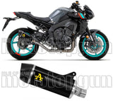Terminale Di Scarico Non Catalizzato E Con Omologazione Suono Indy-Race Alluminio Nero / Titanio Carbonio - Arrow Special Parts Compatibile Con Yamaha Mt-10 (2022-2024)
