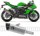 Terminale Di Scarico Con Omologazione Suono Pista Titanio Carbonio - Arrow Special Parts Compatibile Con Kawasaki Zx 6R 636 (2024-2026)