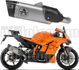 Terminale Di Scarico Con Omologazione Suono Pista Titanio Fondello Carby - Arrow Special Parts Compatibile Con Ktm 990 Rc R (2026)