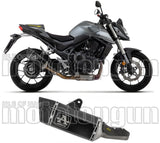 Terminale Di Scarico Con Omologazione Suono Pista Titanio Nero Carbonio - Arrow Special Parts Compatibile Con Honda Cb 750 Hornet (2023-2024)