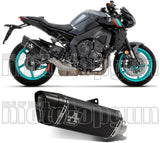 Terminale Di Scarico Con Omologazione Suono Pista Titanio Nero Carbonio - Arrow Special Parts Compatibile Con Yamaha Mt-10 (2022-2024)