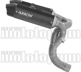 Terminale Di Scarico Con Omologazione Suono Titanio Nero - Arrow Special Parts Compatibile Con Ducati Panigale V2 - S (2025-2026)