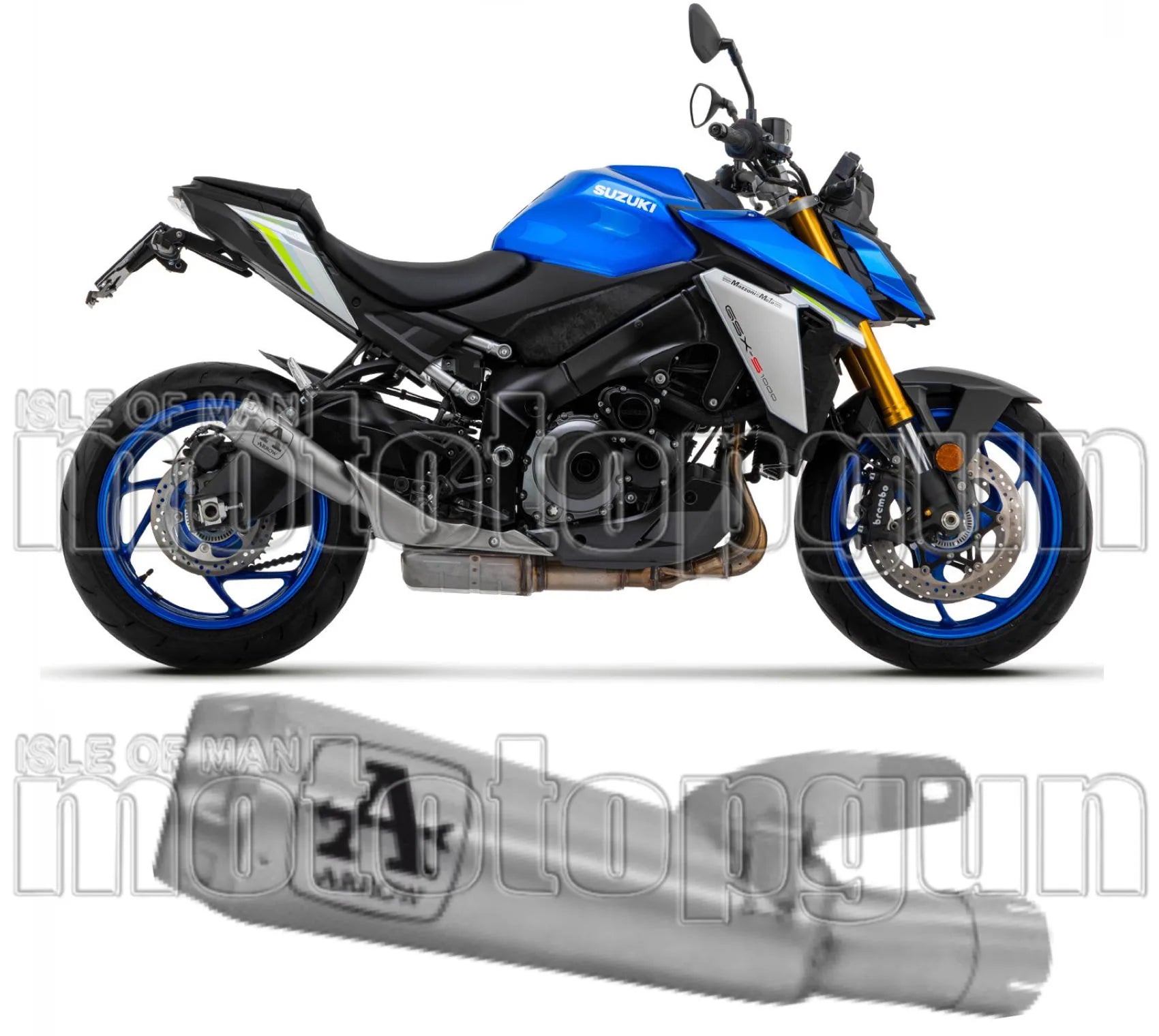 Terminale Di Scarico Con Omologazione Suono Pro-Race Titanio Titanio - Arrow Special Parts Compatibile Con Suzuki Gsx-S 1000 Gt (2021-2024)