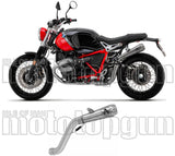 Terminale Di Scarico Con Omologazione Suono Pro-Race Titanio Titanio - Arrow Special Parts Compatibile Con Bmw R Nine T 1200 Scrambler (2021-2024)