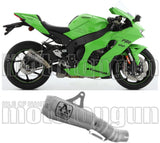 Terminale Di Scarico Non Catalizzato E Con Omologazione Suono Pro-Race Titanio Titanio - Arrow Special Parts Compatibile Con Kawasaki Zx 10Rr (2021-2024)
