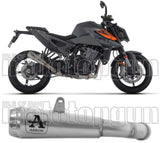 Terminale Di Scarico Con Omologazione Suono Pro-Race Titanio Titanio - Arrow Special Parts Compatibile Con Ktm 990 Duke (2024-2026)