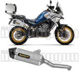 Terminale Di Scarico Con Omologazione Suono Race-Tech Alluminio Carbonio - Arrow Special Parts Compatibile Con Cfmoto 800 Mt Sport (2022-2023)