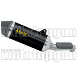 Terminale Di Scarico Con Omologazione Suono Race-Tech Alluminio Nero Carbonio - Arrow Special Parts Compatibile Con Cfmoto 800 Mt Sport (2022-2023)