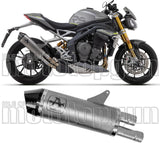 Terminale Di Scarico Con Omologazione Suono Race-Tech Titanio Carbonio - Arrow Special Parts Compatibile Con Triumph Speed Triple 1200 Rs (2021-2024)