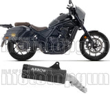 Terminale Di Scarico Con Omologazione Suono Rebel Nichrom Nero Fondello Inox - Arrow Special Parts Compatibile Con Honda Cmx 1100 Rebel T (2025-2026)
