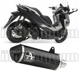 Terminale Di Scarico Non Catalizzato E Con Omologazione Suono Urban Alluminio Nero Acciaio Nero - Arrow Special Parts Compatibile Con Honda Forza 350 (2021-2024)