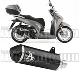 Terminale Di Scarico Non Catalizzato E Con Omologazione Suono Urban Alluminio Nero Acciaio Nero - Arrow Special Parts Compatibile Con Honda Sh 350 (2021-2023)