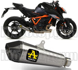 Terminale Di Scarico Con Omologazione Suono X-Kone Titanio Carbonio - Arrow Special Parts Compatibile Con Ktm 1290 Superduke R (2020-2023)