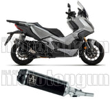 Terminale Di Scarico Catalizzato E Con Omologazione Suono Indy-Race Alluminio Nero Carbonio - Arrow Special Parts Compatibile Con Honda Adv 350 (2022-2024)