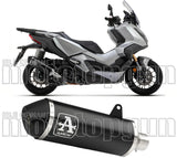 Terminale Di Scarico Catalizzato E Con Omologazione Suono Urban Alluminio Nero Acciaio Nero - Arrow Special Parts Compatibile Con Honda Adv 350 (2022-2024)