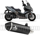 Exhaust Tip With Noise Certification Urban Black Aluminium Black Aluminium - Arrow Special Parts Compatible With Kymco Xciting 400 I S (2021-2024)