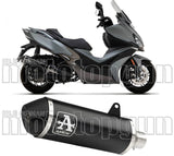 Terminale Di Scarico Catalizzato E Con Omologazione Suono Urban Alluminio Nero Alluminio Nero - Arrow Special Parts Compatibile Con Kymco Xciting 400 I S (2021-2024)