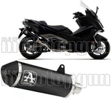 Exhaust Tip With Noise Certification Urban Black Aluminium Stainless Steel - Arrow Special Parts Compatible With Kymco Ak 550 (2021-2026)