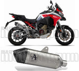 Terminale Di Scarico Con Omologazione Suono Veloce Titanio Carbonio - Arrow Special Parts Compatibile Con Ducati Multistrada V4 1100 (2021-2024)
