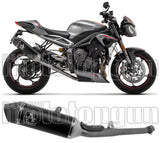 Catalytic Exhaust Tip With Sound Certification Veloce Black Aluminium Carbon - Arrow Special Parts Compatible With Triumph Street Triple 765 (2020-2022)