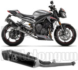 Terminale Di Scarico Catalizzato E Con Omologazione Suono Veloce Alluminio Nero Carbonio - Arrow Special Parts Compatibile Con Triumph Street Triple 765 (2020-2022)