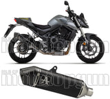 Terminale Di Scarico Con Omologazione Suono Veloce Titanio Nero Carbonio - Arrow Special Parts Compatibile Con Honda Cb 750 Hornet (2023-2024)