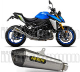 Terminale Di Scarico Con Omologazione Suono X-Kone Nichrom Carbonio - Arrow Special Parts Compatibile Con Suzuki Gsx-S 1000 Gt (2021-2024)