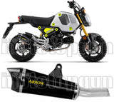 Terminale Di Scarico Con Omologazione Suono X-Kone Nichrom Nero Carbonio - Arrow Special Parts Compatibile Con Honda Msx 125 Grom (2021-2024)