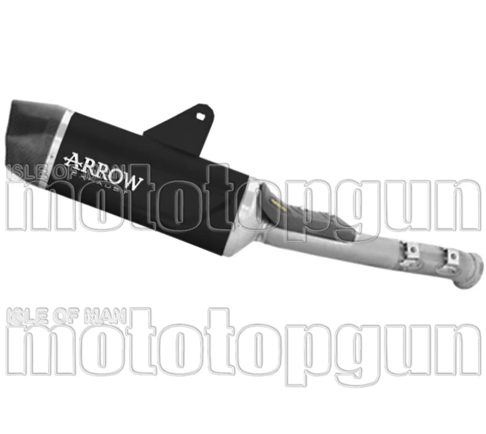 Terminale Di Scarico Con Omologazione Suono Indy-Race Evo Alluminio Nero Fondello Carby - Arrow Special Parts Compatibile Con Cfmoto 800 Mt-X (2025-2026)