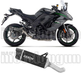 Terminale Di Scarico Con Omologazione Suono Indy-Race Evo Alluminio Nero Fondello Carby - Arrow Special Parts Compatibile Con Kawasaki Ninja 1100 Sx (2025-2026)