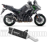 Terminale Di Scarico Con Omologazione Suono Indy-Race Evo Alluminio Nero Fondello Carby - Arrow Special Parts Compatibile Con Kawasaki Versys 1100 (2025-2026)