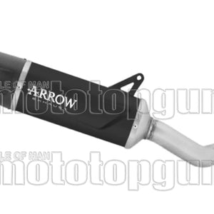 Terminale Di Scarico Con Omologazione Suono Indy-Race Evo Alluminio Nero Fondello Carby - Arrow Special Parts Compatibile Con Qj Motor Srk 800 Rr (2024-2025)