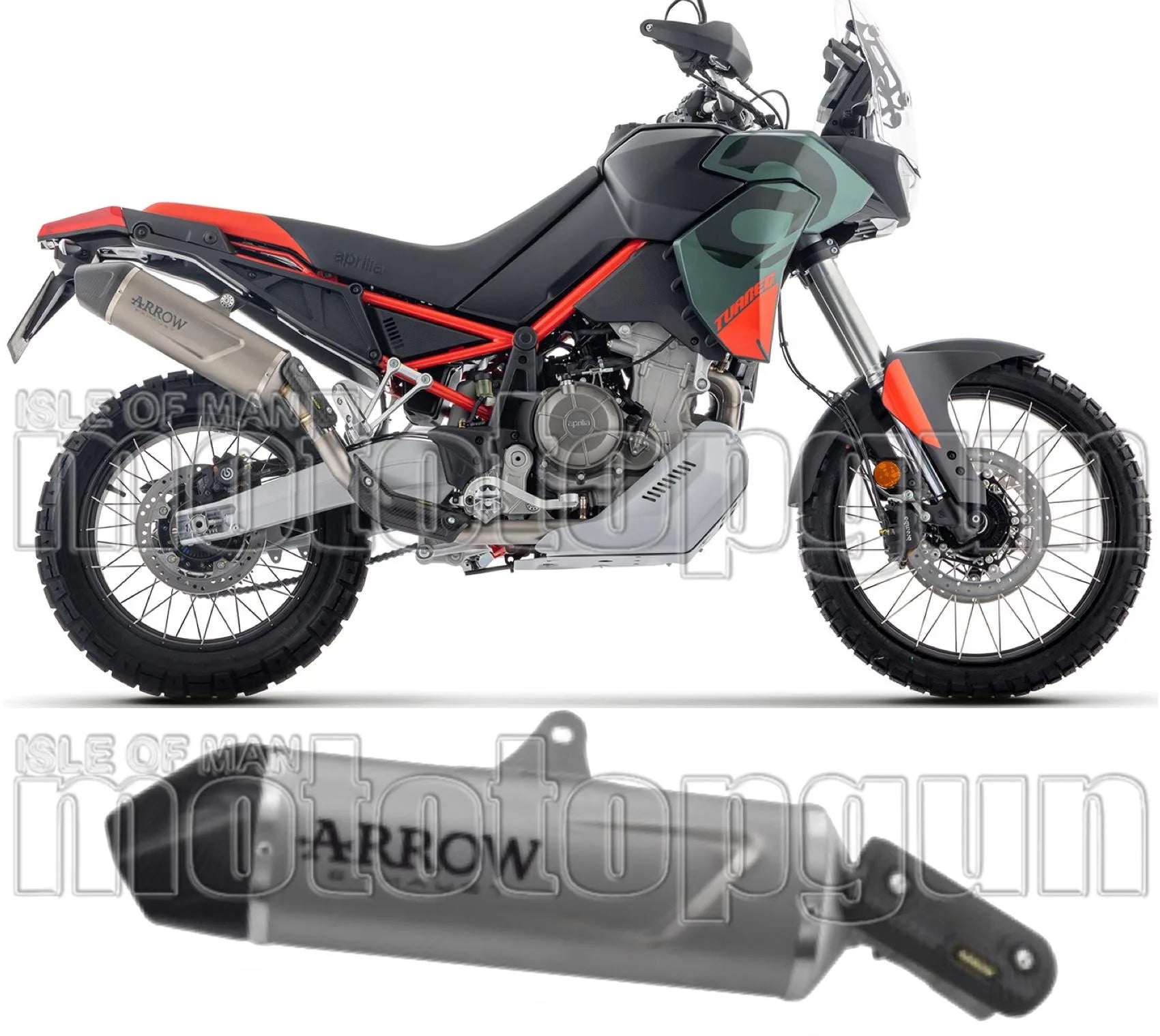 Terminale Di Scarico Con Omologazione Suono Indy-Race Evo Titanio - Arrow Special Parts Compatibile Con Aprilia Tuareg 660 (2025-2026)