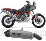 Terminale Di Scarico Con Omologazione Suono Indy-Race Evo Titanio - Arrow Special Parts Compatibile Con Aprilia Tuareg 660 (2025-2026)