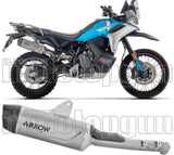 Terminale Di Scarico Con Omologazione Suono Indy-Race Evo Titanio Fondello Carby - Arrow Special Parts Compatibile Con Cfmoto 800 Mt-X (2025-2026)