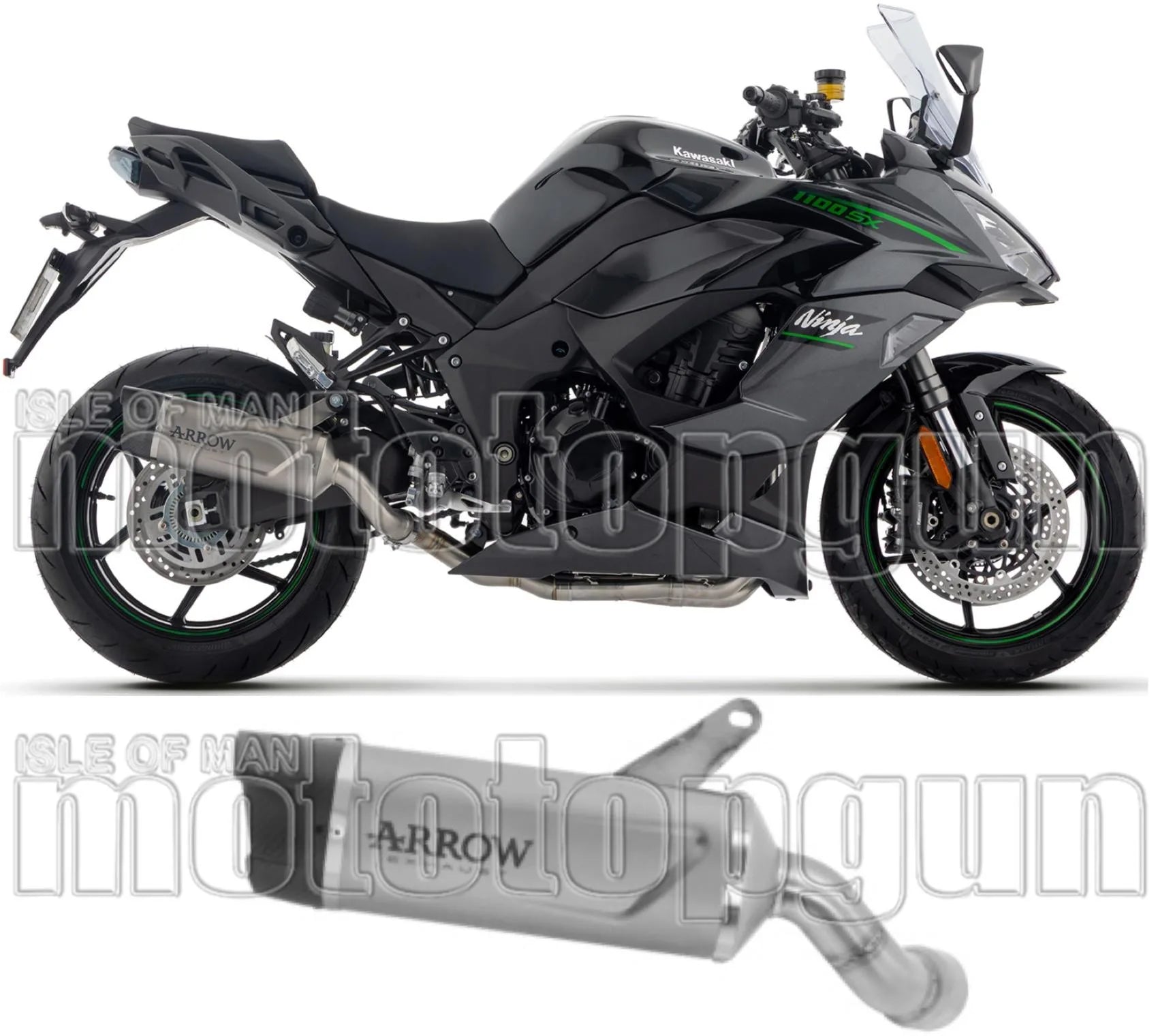 Terminale Di Scarico Con Omologazione Suono Indy-Race Evo Titanio Fondello Carby - Arrow Special Parts Compatibile Con Kawasaki Ninja 1100 Sx (2025-2026)