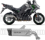 Terminale Di Scarico Con Omologazione Suono Indy-Race Evo Titanio Fondello Carby - Arrow Special Parts Compatibile Con Kawasaki Versys 1100 (2025-2026)