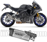 Terminale Di Scarico Con Omologazione Suono Indy-Race Evo Titanio Fondello Carby - Arrow Special Parts Compatibile Con Yamaha Yzf-R1 1000 (2025)