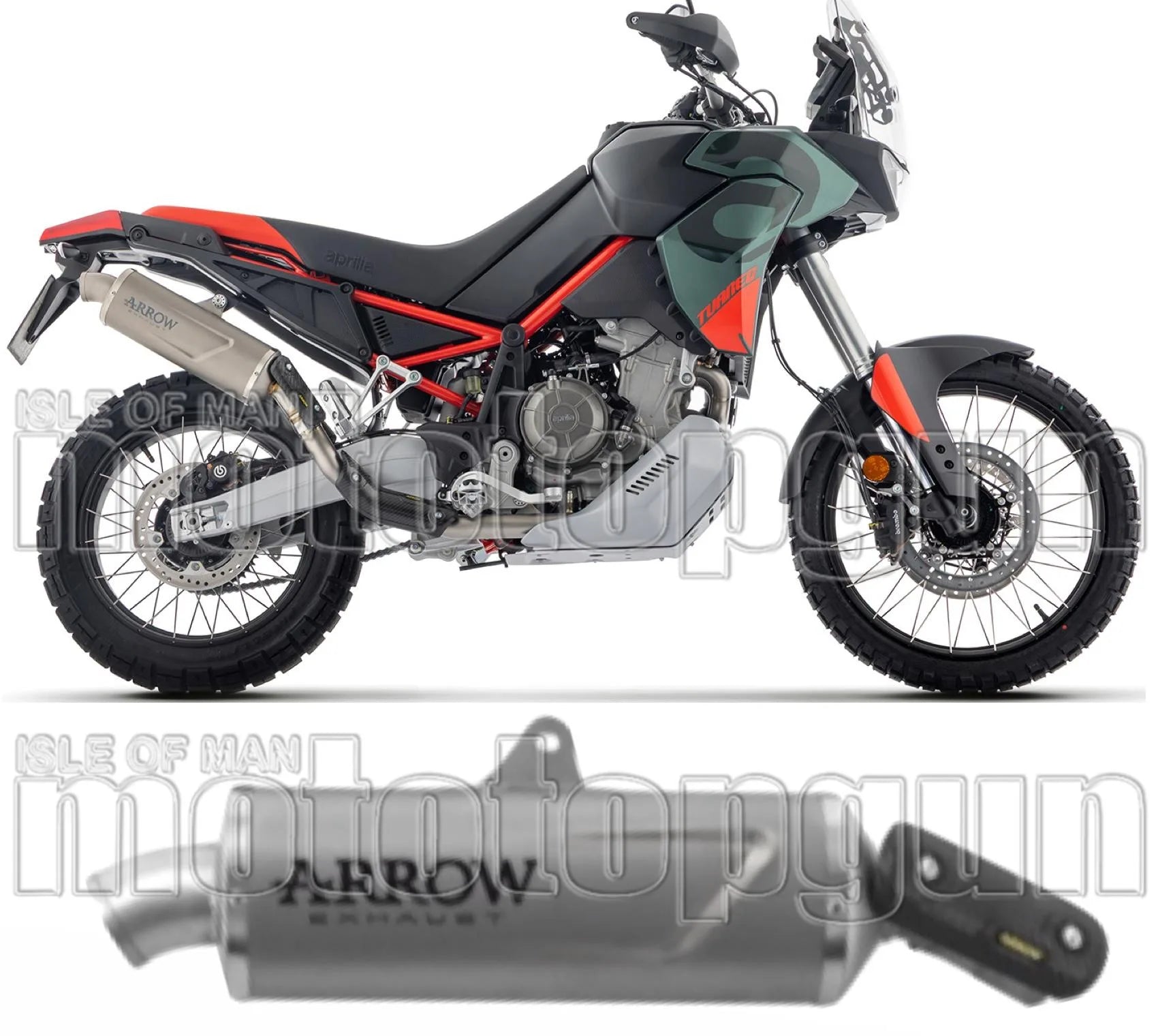 Terminale Di Scarico Con Omologazione Suono Indy-Race Evo Titanio Fondello Carby - Arrow Special Parts Compatibile Con Aprilia Tuareg 660 (2025-2026)